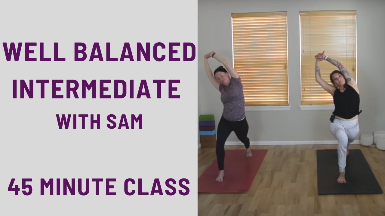 45-минутное занятие йогой — хорошо сбалансированный средний уровень
