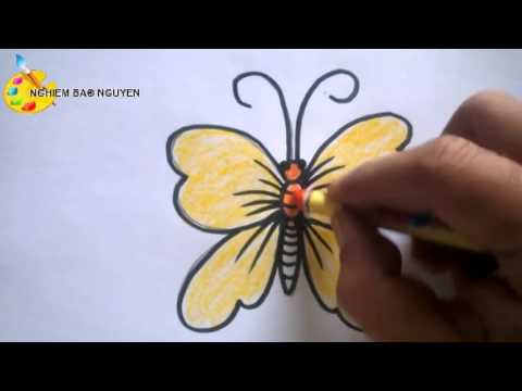 Vẽ Con Bướm/How To Draw Butterfly - Youtube