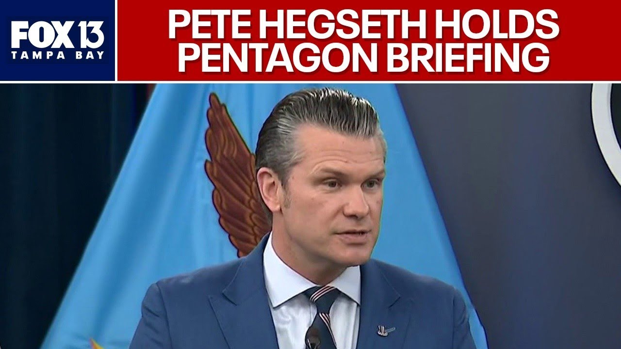 Pete Hegseth holds briefing on war with Iran - YouTube