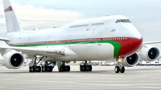 (4K) STATE FLIGHT Sultan Of Oman Arriving at Munich Airport Onboard his Boeing 747-800BBJ (A4O-HMS)!