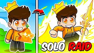 I Tried SOLO RAID with LIGHT fruit in Blox Fruits Roblox!