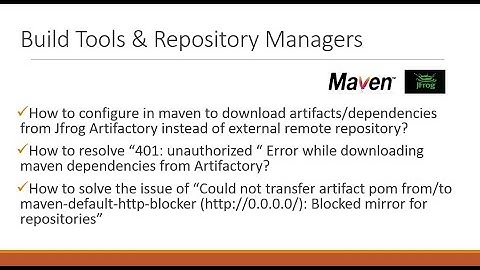 Jfrog Artifactory - download Maven dependencies and troubleshoot  issues during download