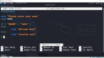 Shell Scripting Tutorial 2 - If and Else Statement and For Loops