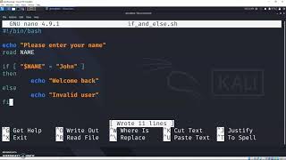 Shell Scripting Tutorial 2 - If and Else Statement and For Loops