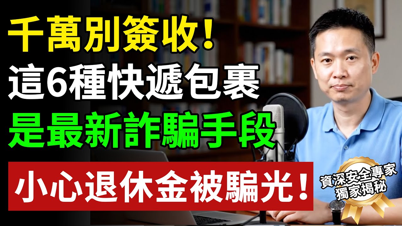 收到這種快遞包裹，千萬不要簽收！6種最新快遞詐騙手法曝光，趕快提醒家人朋友！#健康飲食 #養老生活 #老年健康 #樂齡健康