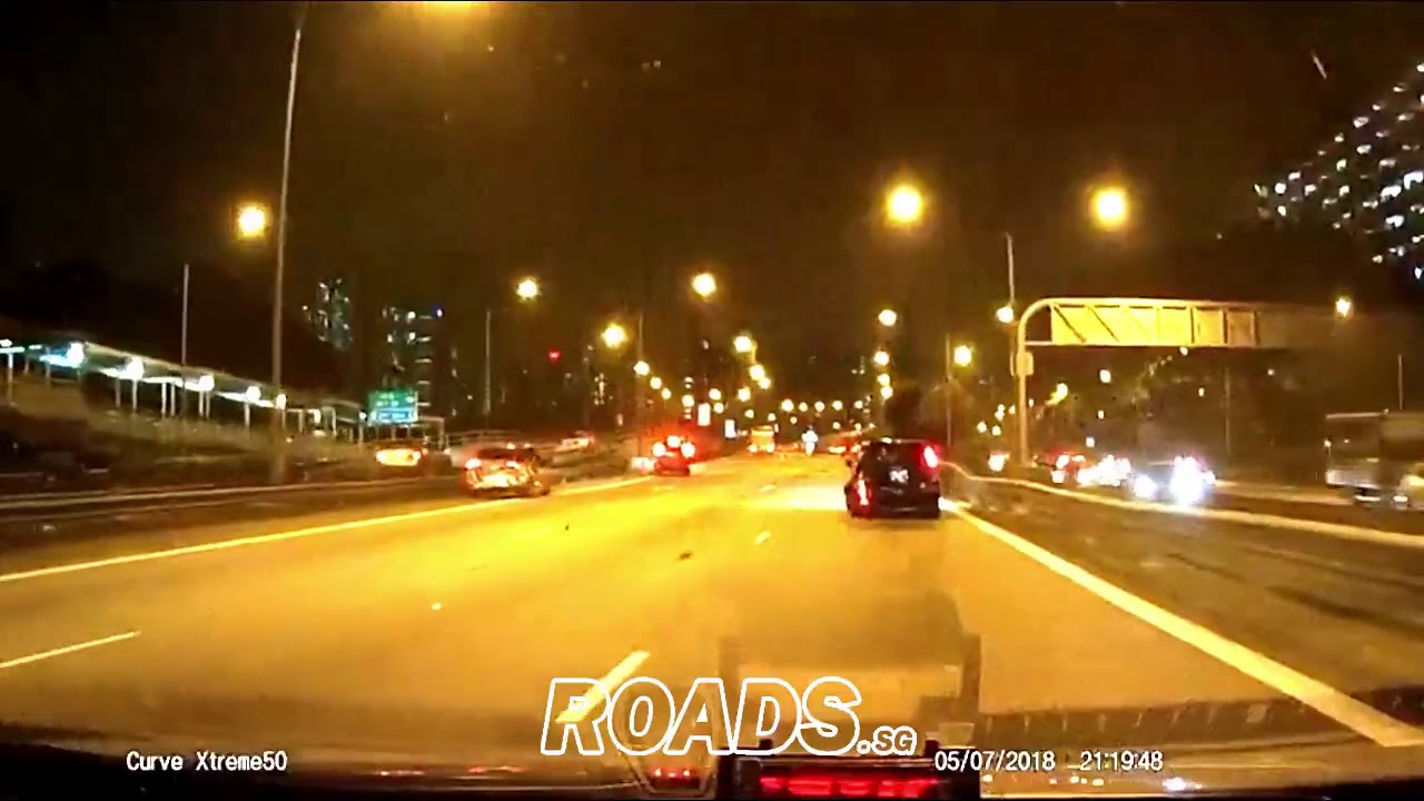 Driver hits multiple cars - YouTube