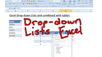 Drop Down Lists with Microsoft Excel 2007