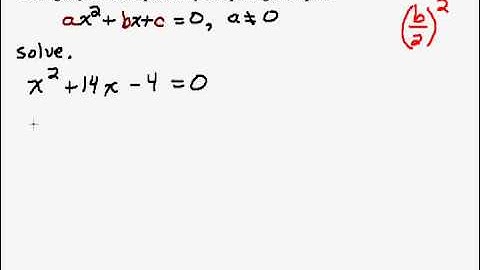 Solving Quadratic Equations by Completing the Square Part 1