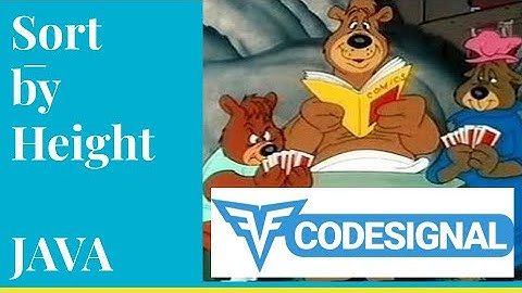 "Sort by Height" - Codesignal #12 - JAVA Solution