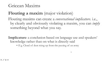 Gricean maxims