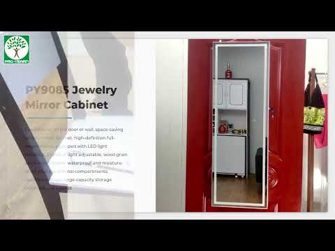 Door or Wall mounted Jewelry Mirror Cabinet  demonstration #bedroomfurnituresets