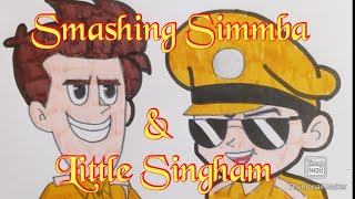How To Draw Smashing Simmba And Little Singham Step By Step Drawing For Beginners Littlesingham