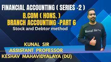 Branch Accounting (part-6) Branch and Debtors method