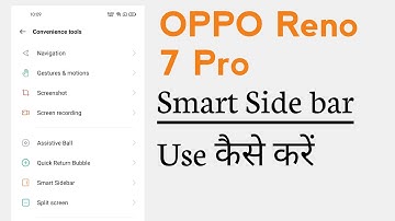 OPPO Reno 7 Pro How To Use Smart Sidebar