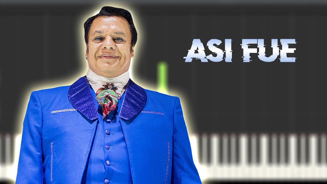 Juan Gabriel - Asi Fue | Instrumental Piano Tutorial / Partitura / Karaoke / MIDI