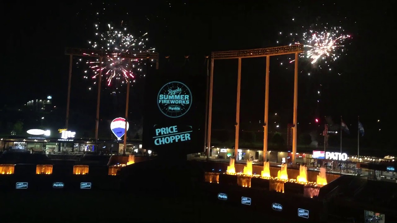 Kansas City Royals fireworks show at Kauffman Stadium YouTube