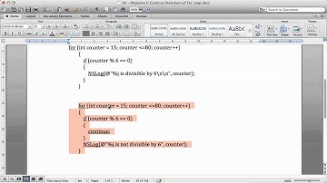 Objective C Tutorials   36   Continue Statement of A Loop