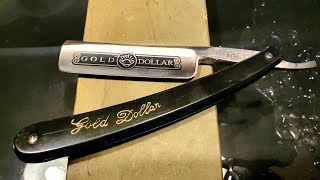 FROGGY SHAVE: Honing & Review Gold Dollar 5/8 Straight Razor