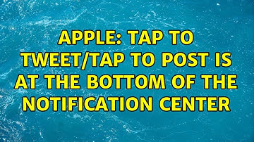Apple: Tap to tweet/tap to post is at the bottom of the notification center