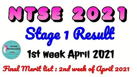 NTSE Stage 1 Result in Tamil Nadu