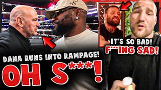 Dana White RUNS INTO Rampage Jackson! Sean Strickland ABSOLUTELY GOES OFF! Conor McGregor
