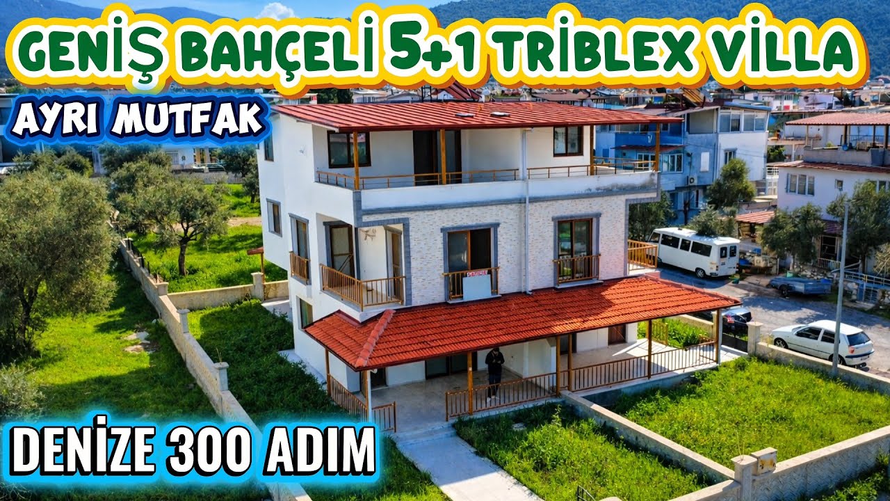 Denize 300 ADIM Bahçeli 5+1 Villa #satılık #villa #villaturu #evturu #türkiye #didim #akbük #milas 