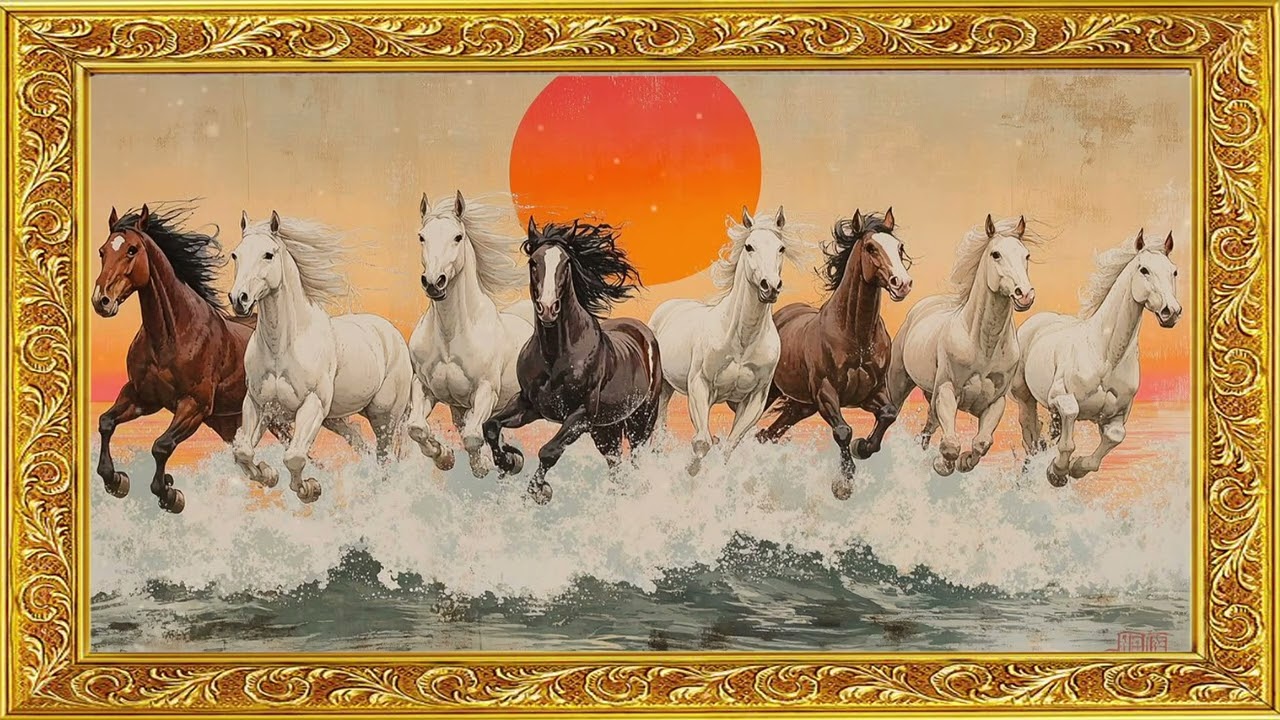 Majestic Wild Horses at Sunset | Luxury Frame TV Art | Frame Tv Art Wallpapers