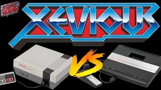 Xevious - Nintendo NES VS Atari 7800 gameplay
