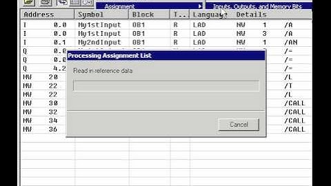 Siemens Step 7 Tutorial - Riferimenti incrociati (Reference Data)