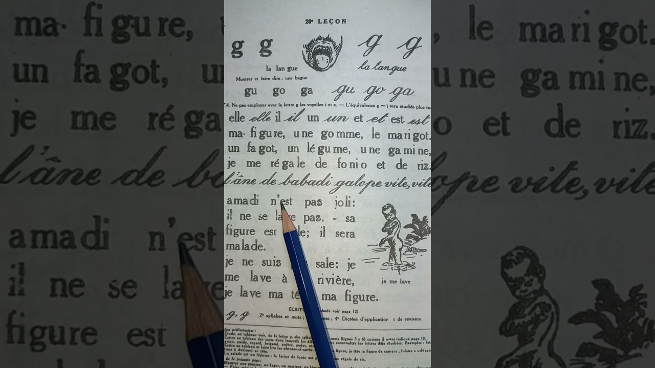 Apprendre à lire et écrire  g G