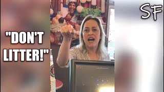 Employee CONFRONTS Angry Customers For Littering | Social Fails