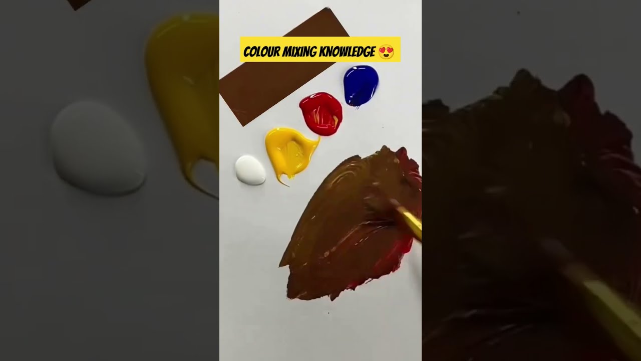 How To Mix Colours Colour Mixing Trick Chocolate Brown Viral Shorts Short Art