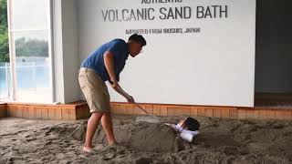 Only at SoJo Spa Club Authentic Volcanic Sand Bath