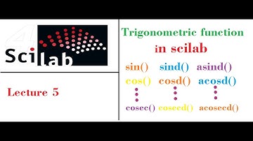Trigonometric function in scilab in hindi