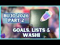 ⭐ 2026 Bullet Journal Setup Part 2 | Yearly Goals, Bucket List + Anime Tracker