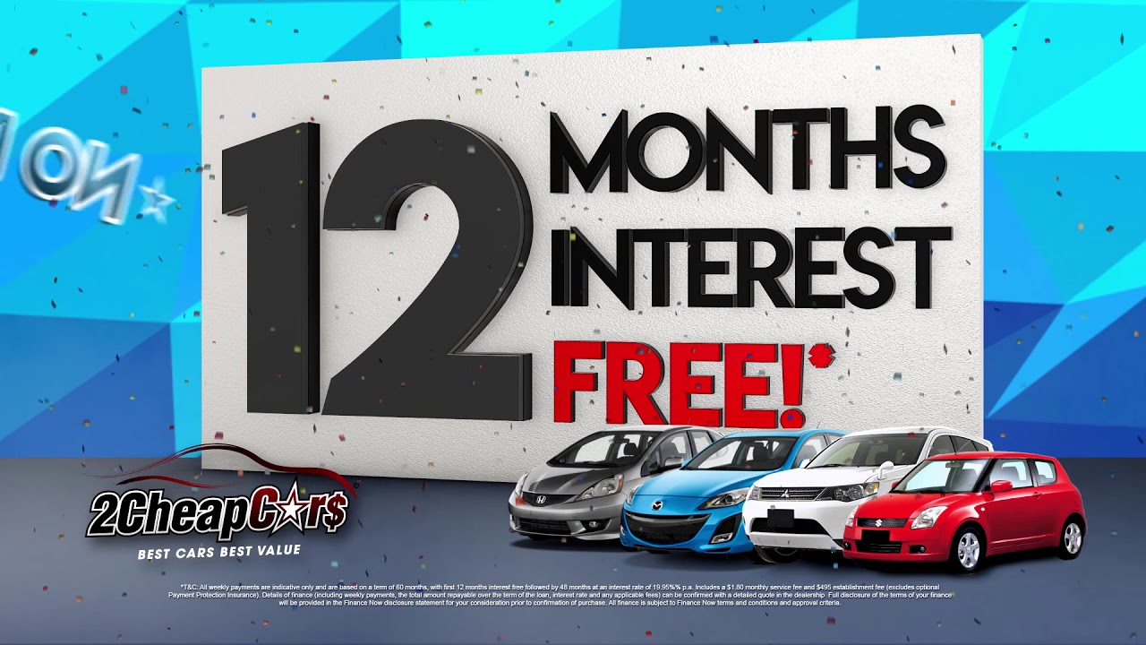 interest free deals on cars