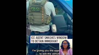 ICE Agents Smash Van Window in Broad Daylight | Shocking Viral Arrest! #maga