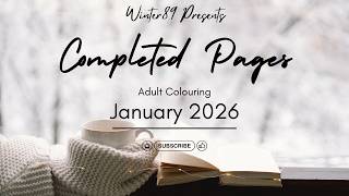 Completed Pages - January 2026 - Adult Colouring