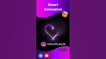 Glowing Heart Animation using HTML, CSS & JS 💜 | Particle Effect Love Animation 💫