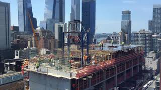 NYC construction near Hudson Yards - timelapse