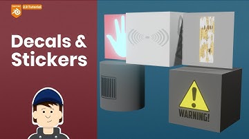 4 ways to use decals/stickers in Blender [2.93] (+ free decal pack)