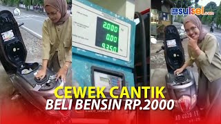 Viral ! Beli Bensin Rp2 000, Cewek Cantik Berpenampilan Modis Ini Dihujat Warganet