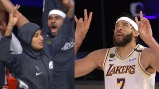 JaVale McGee with a block on one end and a 3 on the other!