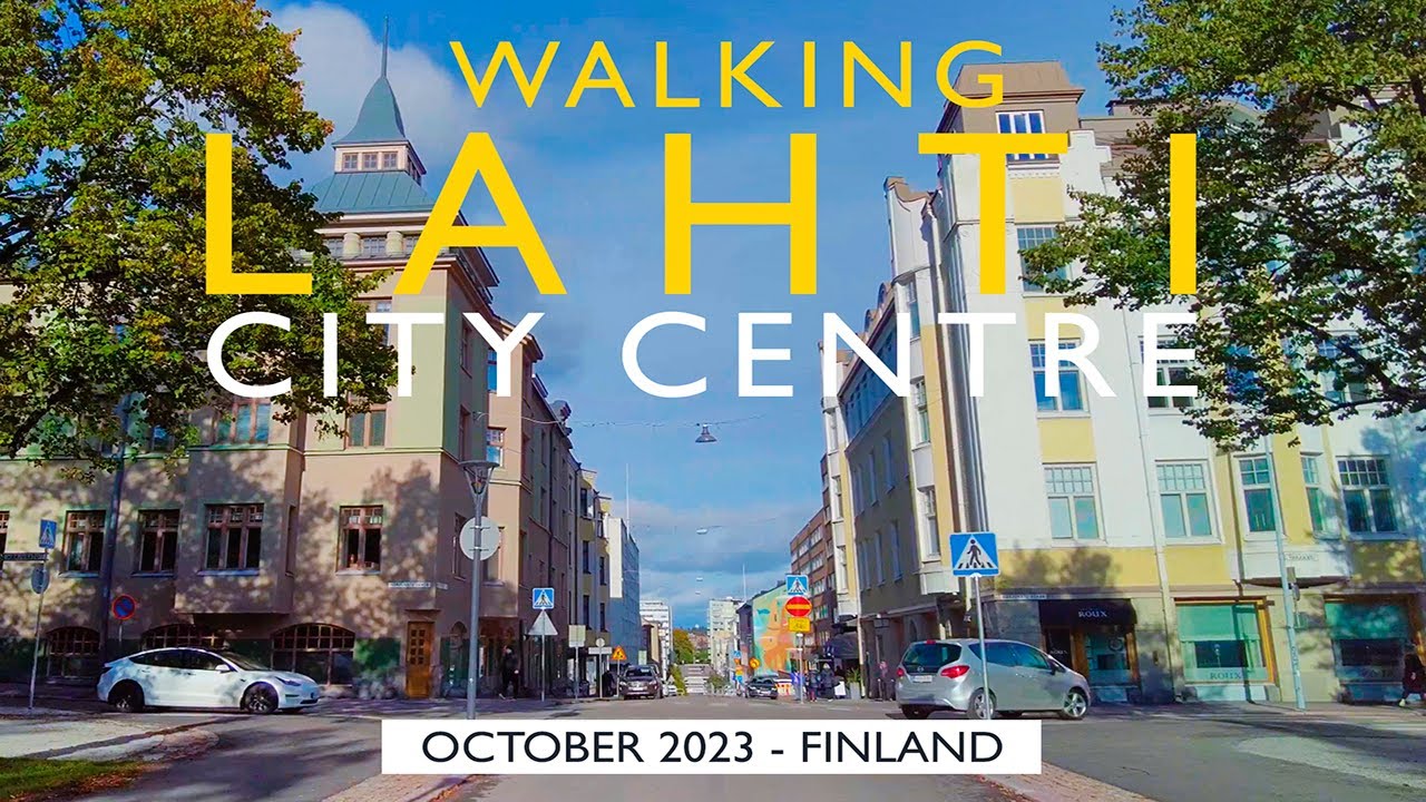 Lahti Walk: City Centre, October 2023, Finland [4K] 