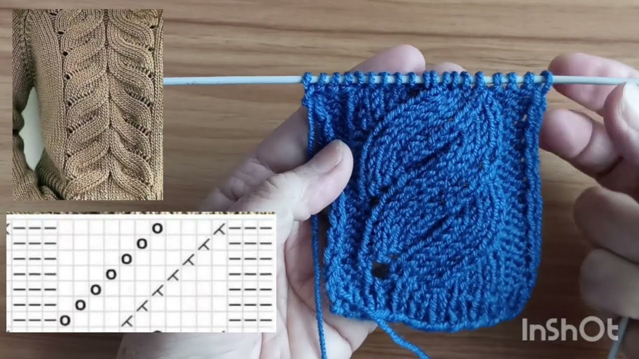 Вяжем ложную косу. Узор для свитера спицами.
