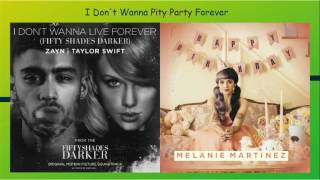 Zayn & TS - I Don't Wanna Live Forever & Melanie Martinez - Pity Party (Mashup #16) Resimi