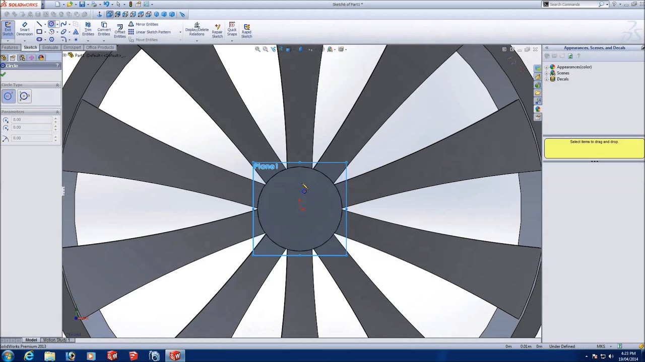 SOLIDWORKS 2013, 10 SPOKE WHEEL - YouTube