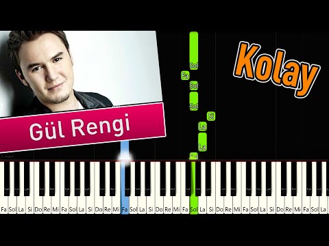 Mustafa Ceceli - Gül Rengi | Kolay Piyano - Nasıl Çalınır