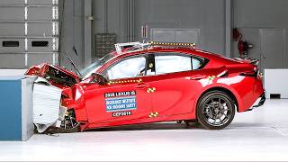 2026 Lexus IS updated moderate overlap IIHS crash test