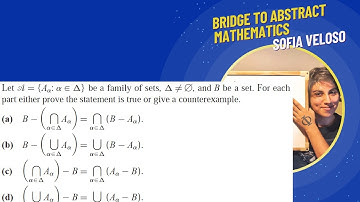 2.3.8 Let A be a family of sets, Δ≠∅, and B be a set. Prove the statement or give a counterexample